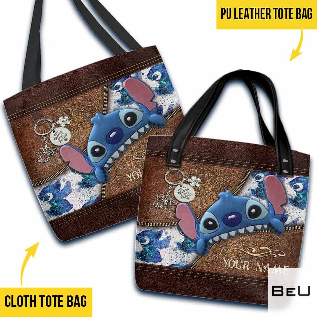 Personalized Stitch Tote Bag