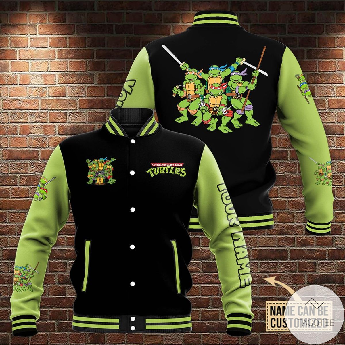Personalized Teenage Mutant Ninja Turtles Baseball Jacket