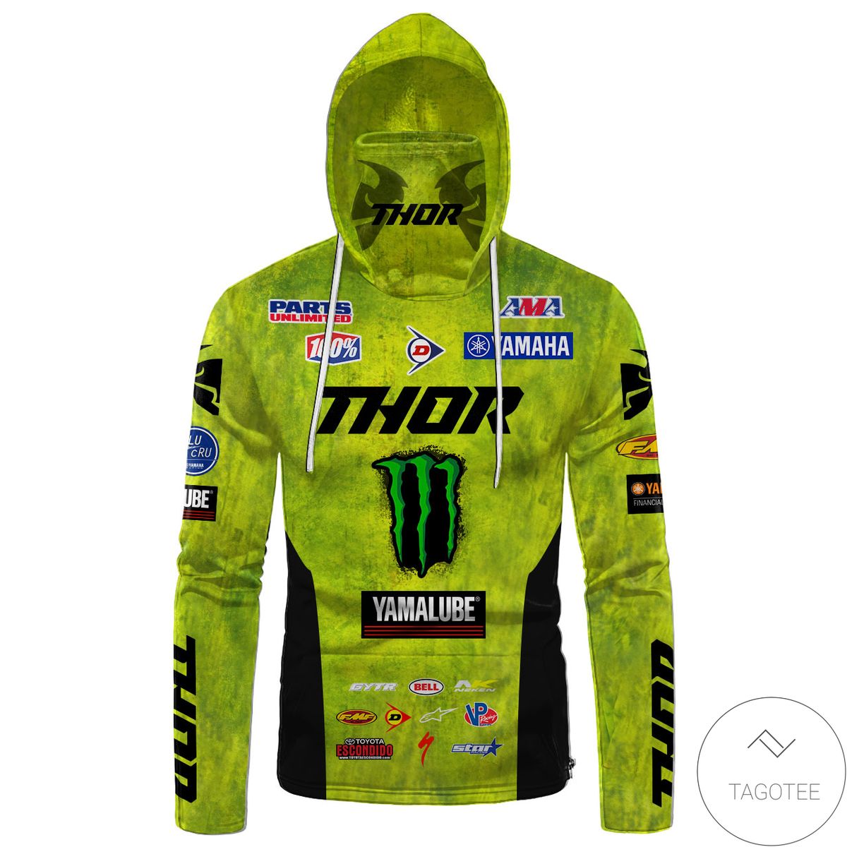 Personalized Thor Mountain Dew Yamalube Branded Mask Hoodie