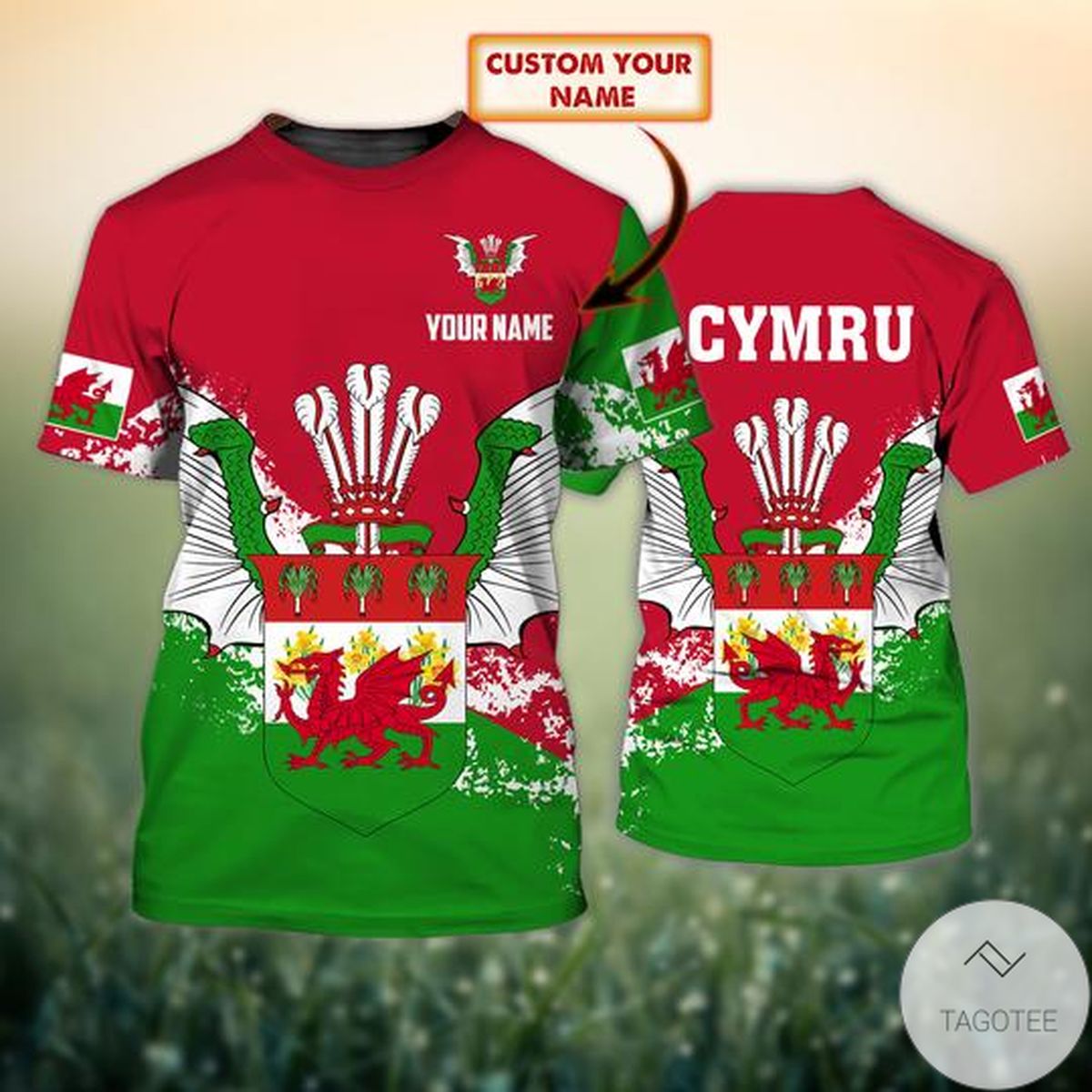 Personalized Wales - Cymru Map And Flag 3d Shirt