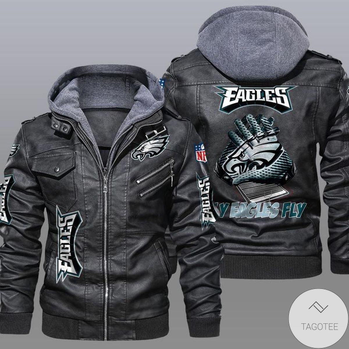 Philadelphia Eagles 2D Leather Jacket