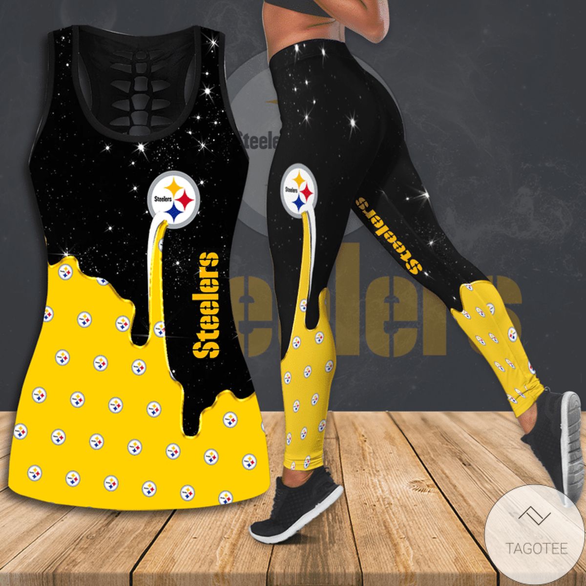 Pittsburgh Steelers Hallow Tank Top And Leggings