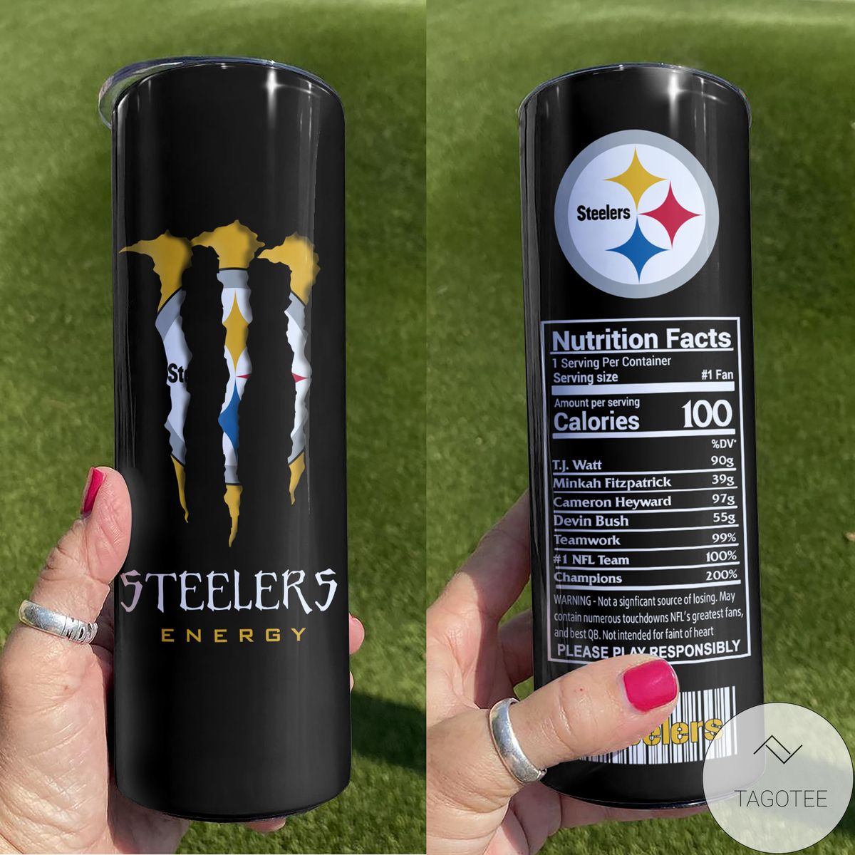 Pittsburgh Steelers Monster Energy Skinny Tumbler