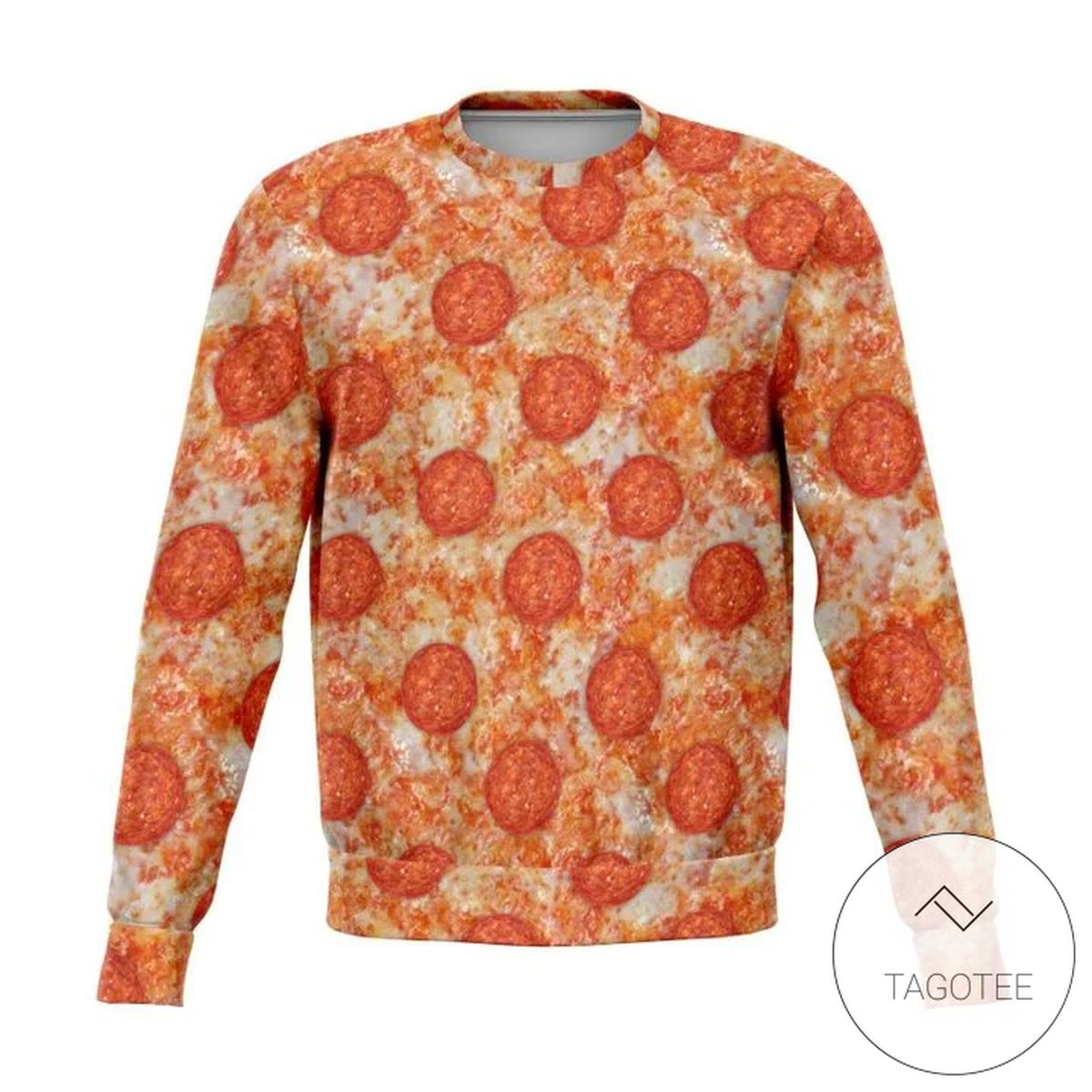 Pizza Pepperoni Sweatshirt Knitted Ugly Christmas Sweater