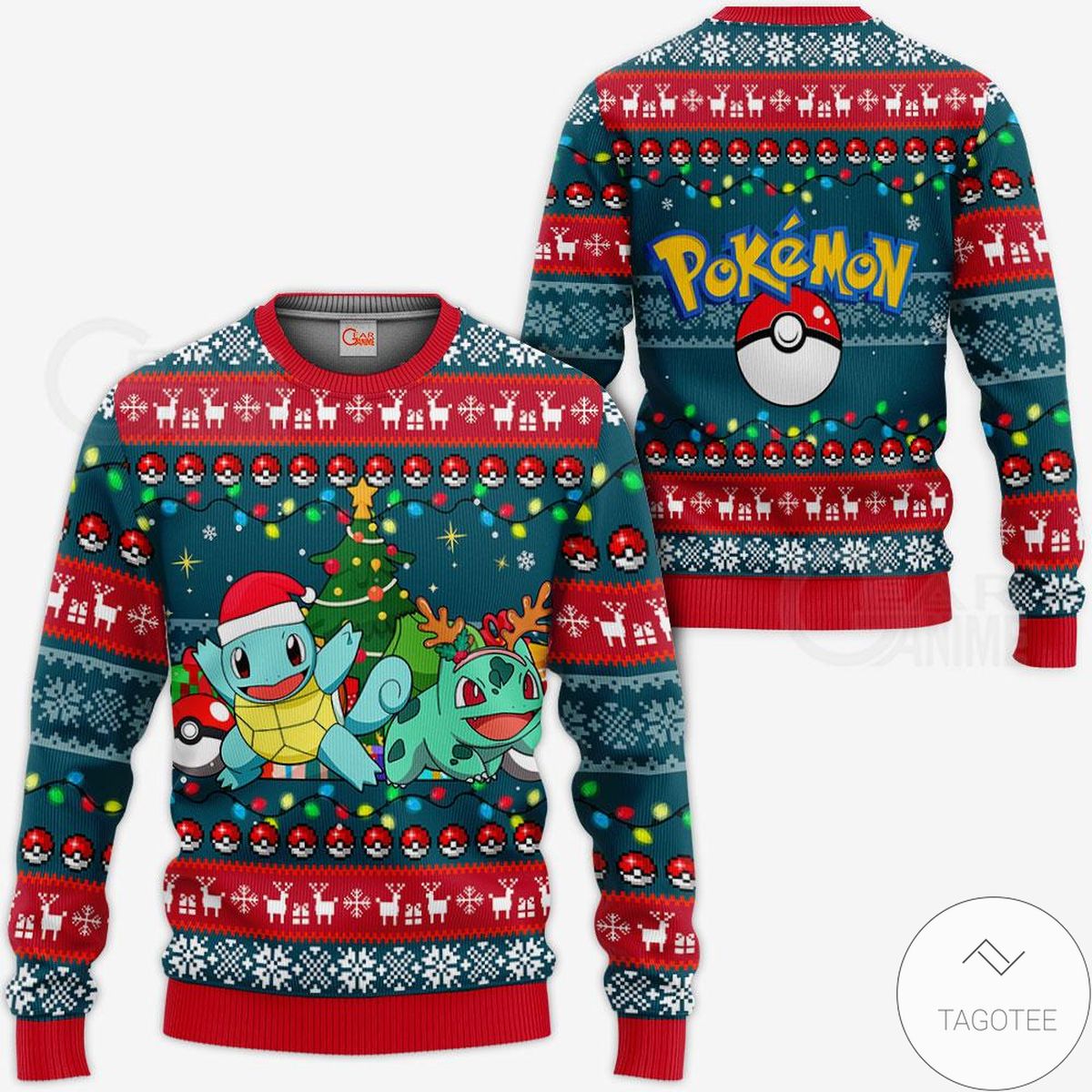 Pokemon Anime Red Ugly Christmas Sweater