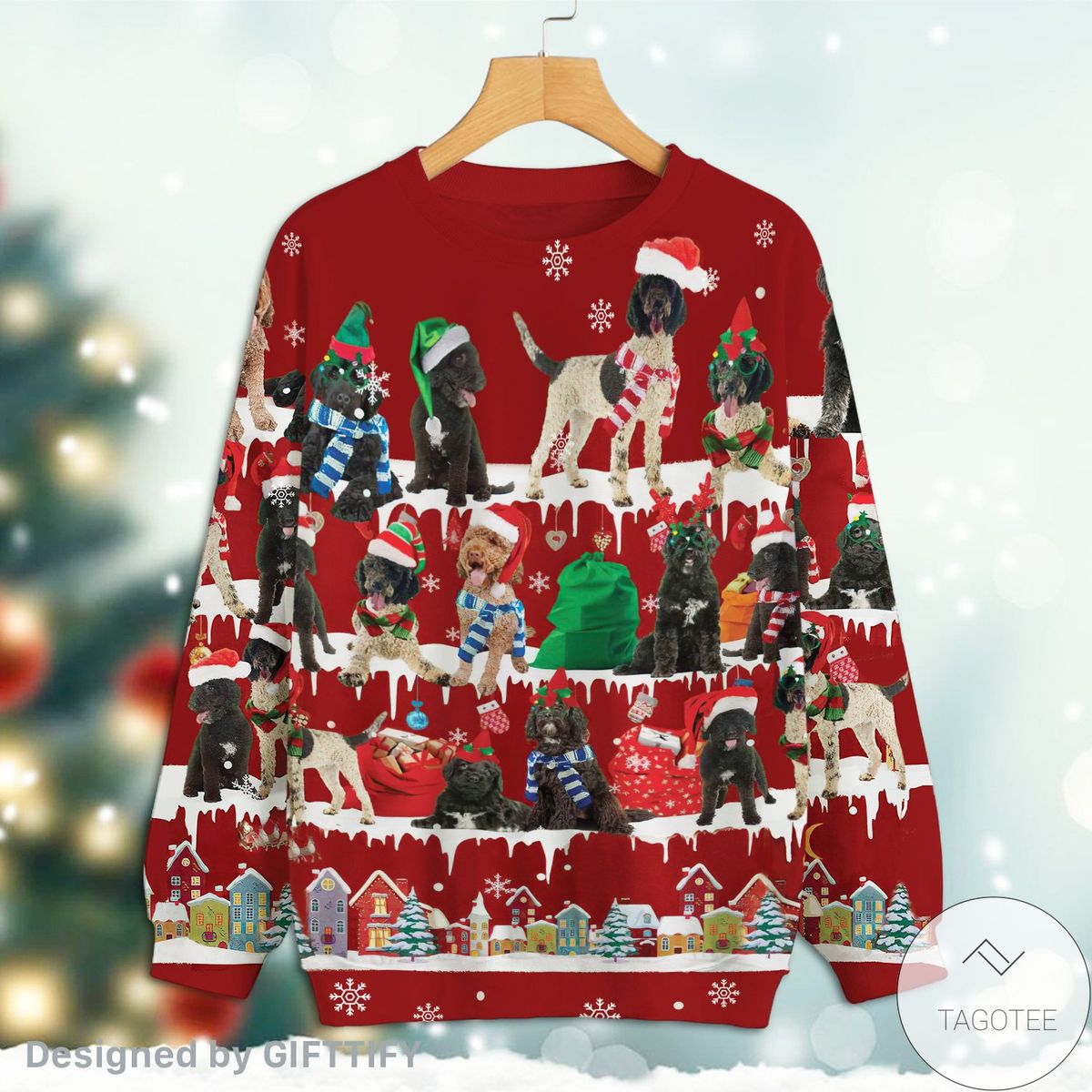 Portuguese Water Dog Snow Christmas Premium Sweatshirt