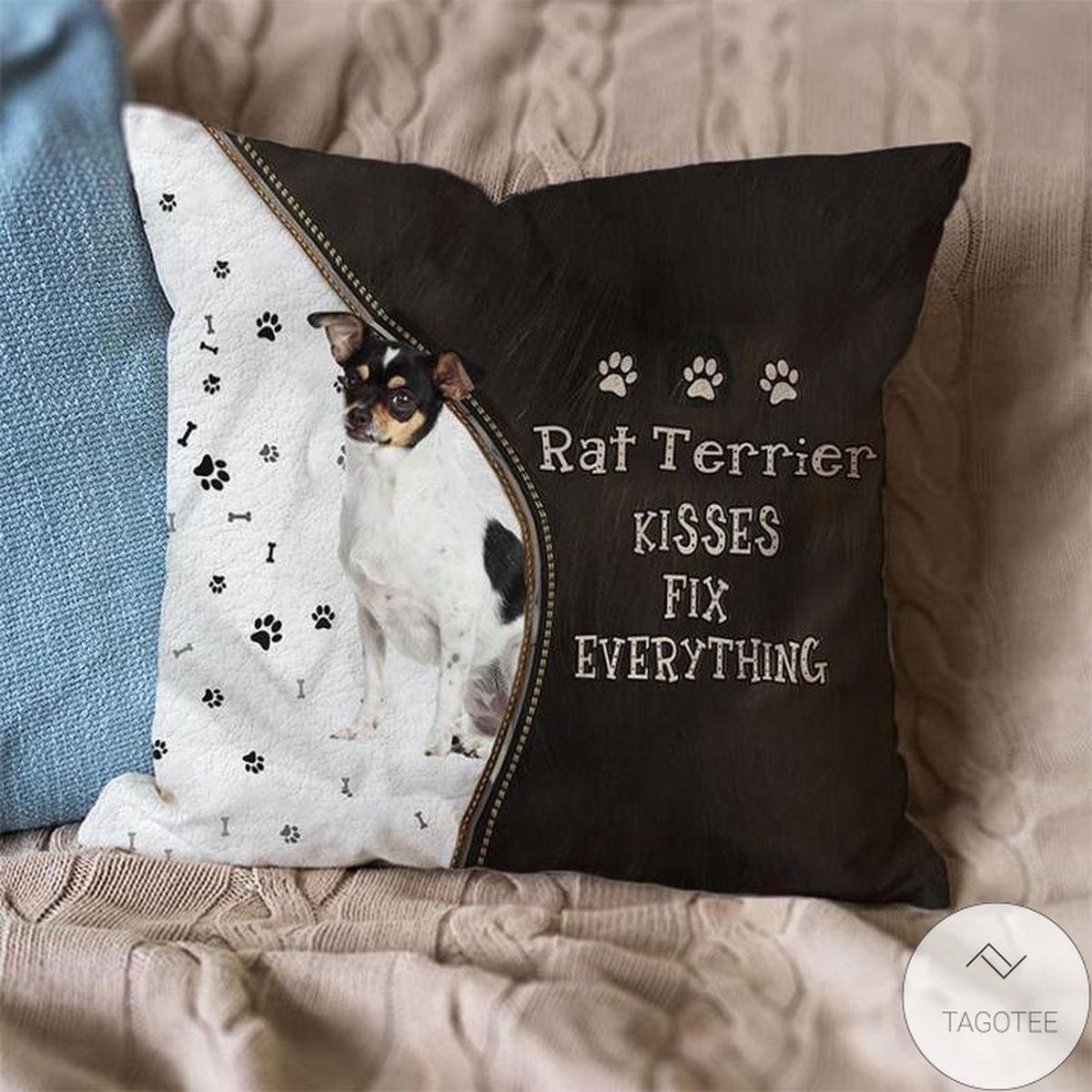 Rat Terrier Kisses Fix Everything Pillowcase