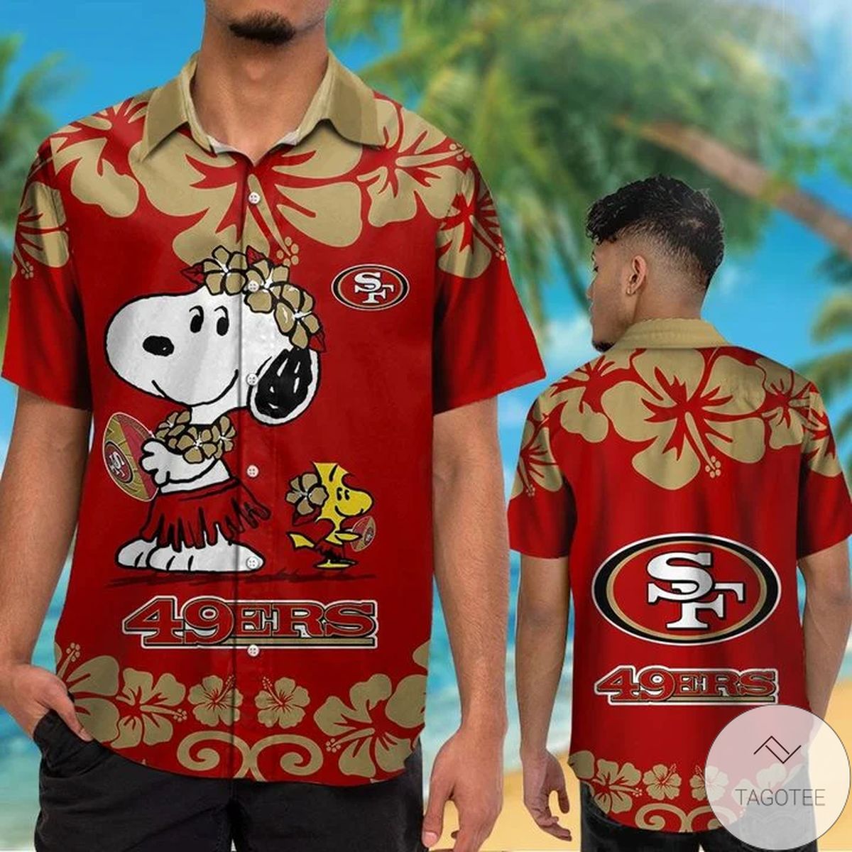 San Francisco 49ers & Snoopy Hawaiian Shirt