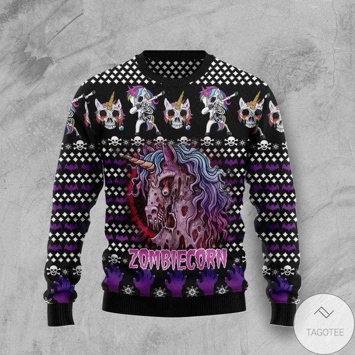 Scary Zombiecorn For Unisex Ugly Christmas Sweater