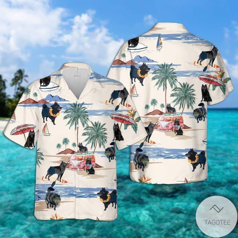 Schipperke Summer Beach Hawaiian Shirt