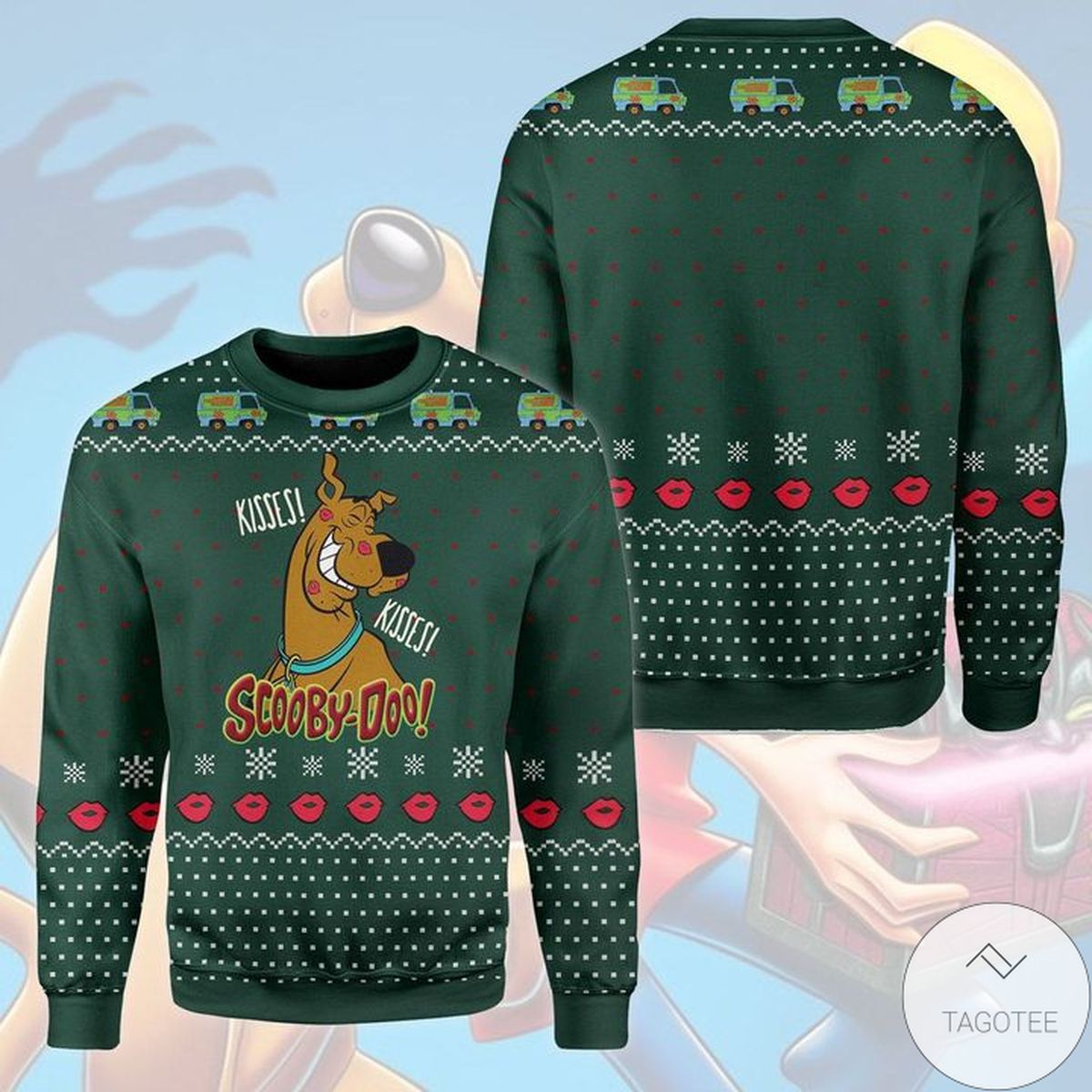 Scooby Doo Kisses Kisses Ugly Christmas Sweater