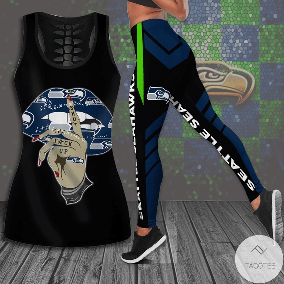 Seahawks Shut The F*ck Up Hallow Tank Top And Leggings