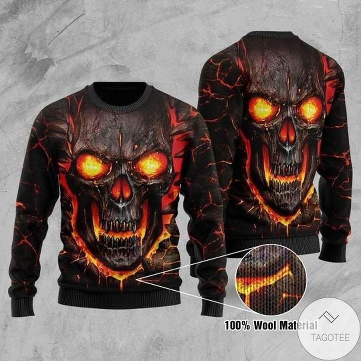 Skull Lava Ugly Christmas Sweater
