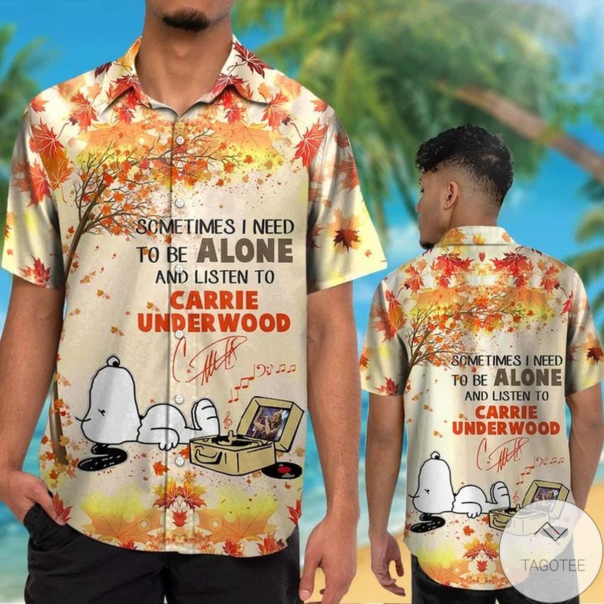 Snoopy Sometimes I Need To Be Alone And Listen To Carrie Underwood Hawaiian Shirt