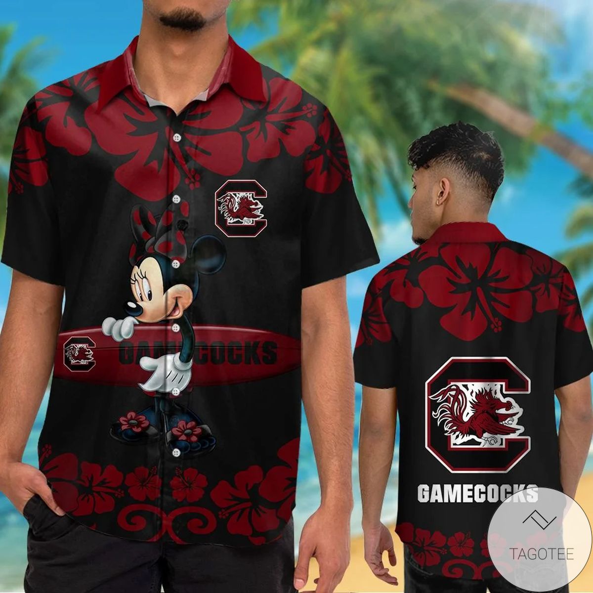 South Carolina Gamecocks & Minnie Mouse Hawaiian Shirt