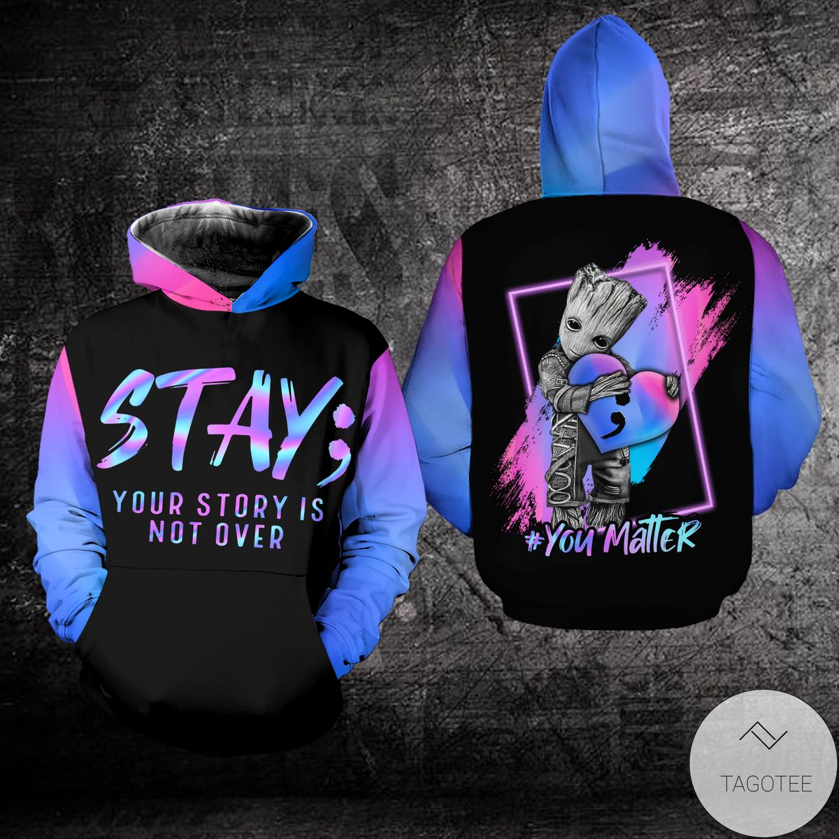 Suicide Awareness Stay Your Story Is Not Over Groot Hoodie
