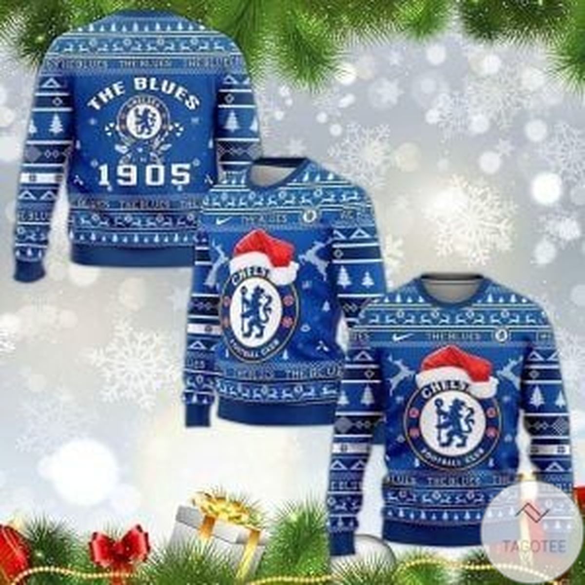 The Blues Chelsea Football Club Ugly Christmas Sweater