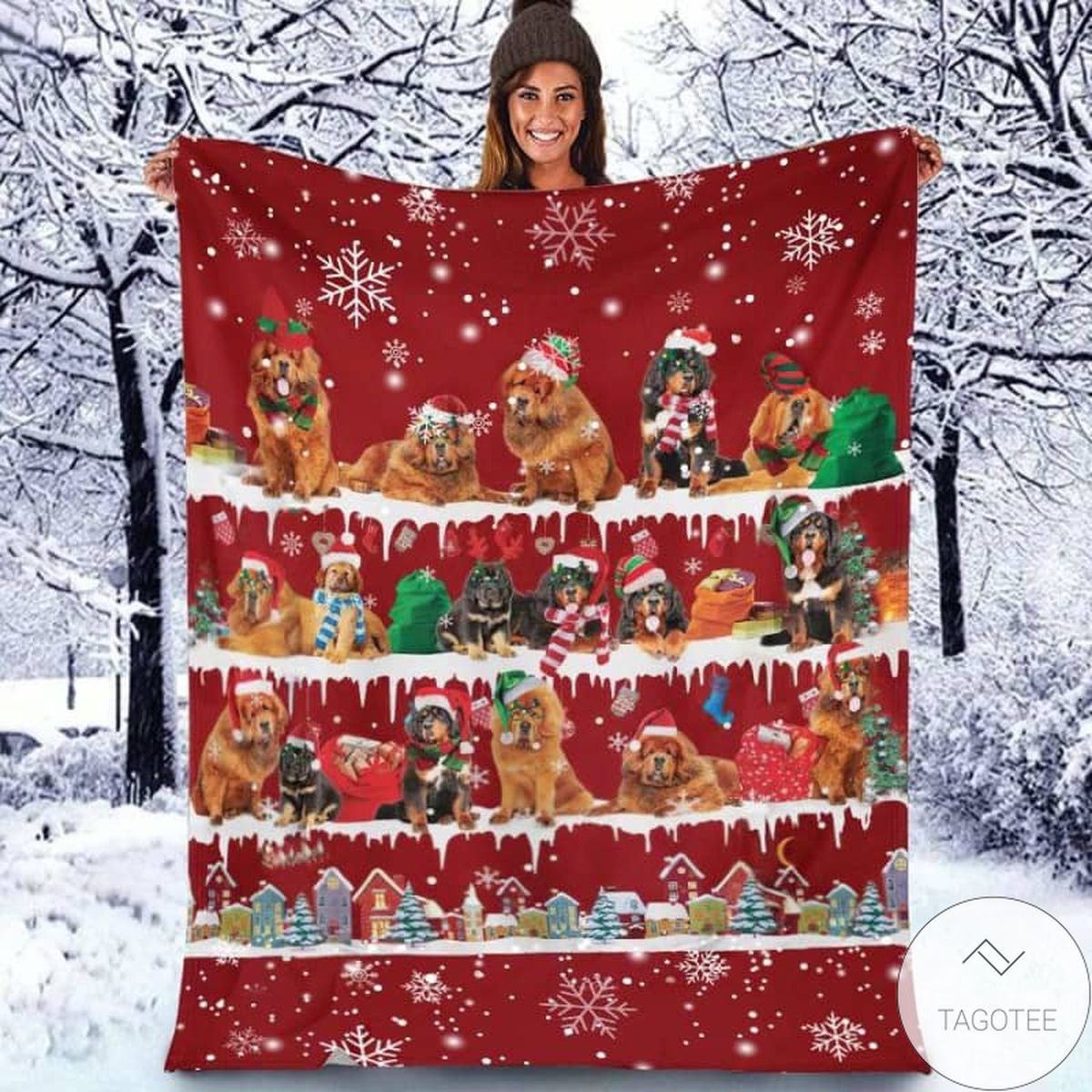 Tibetan Mastiff - Christmas Blanket