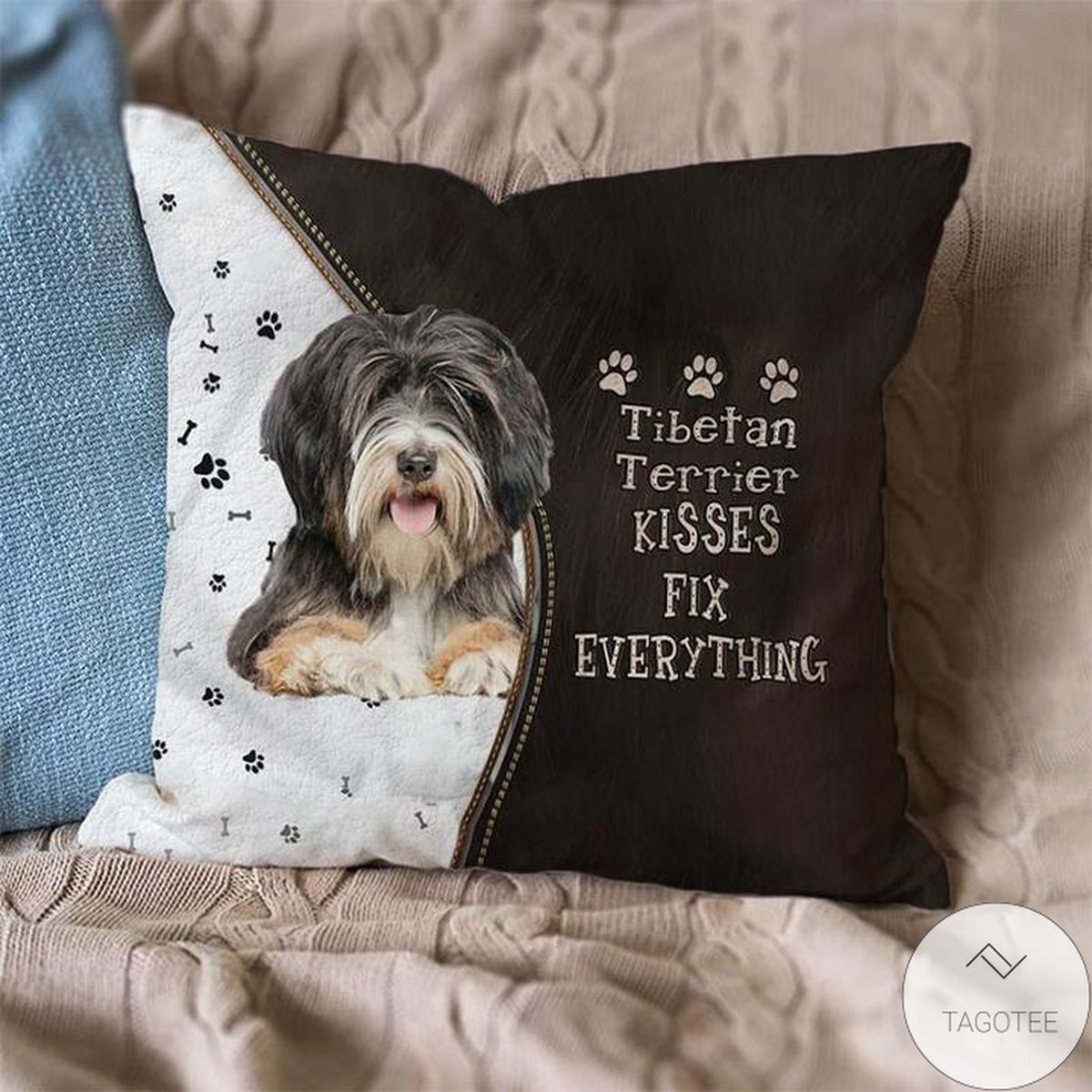 Tibetan Terrier Kisses Fix Everything Pillowcase