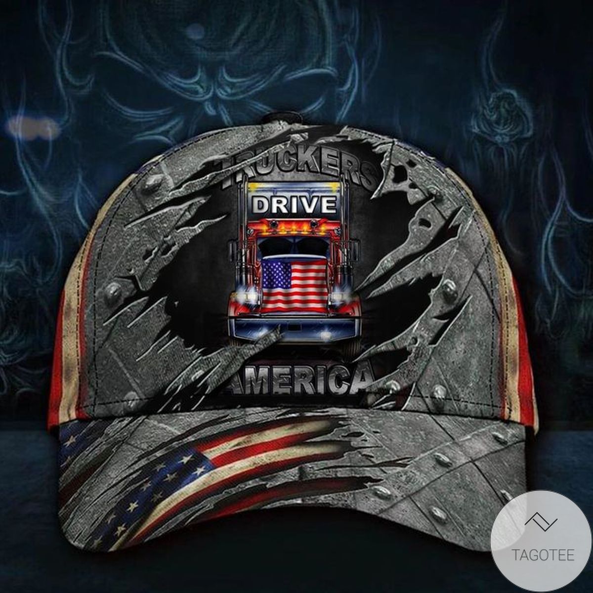Truckers Drive America Hat 3D Printed Vintage Men's Cap For Truck Driver Father's Day Gift Idea