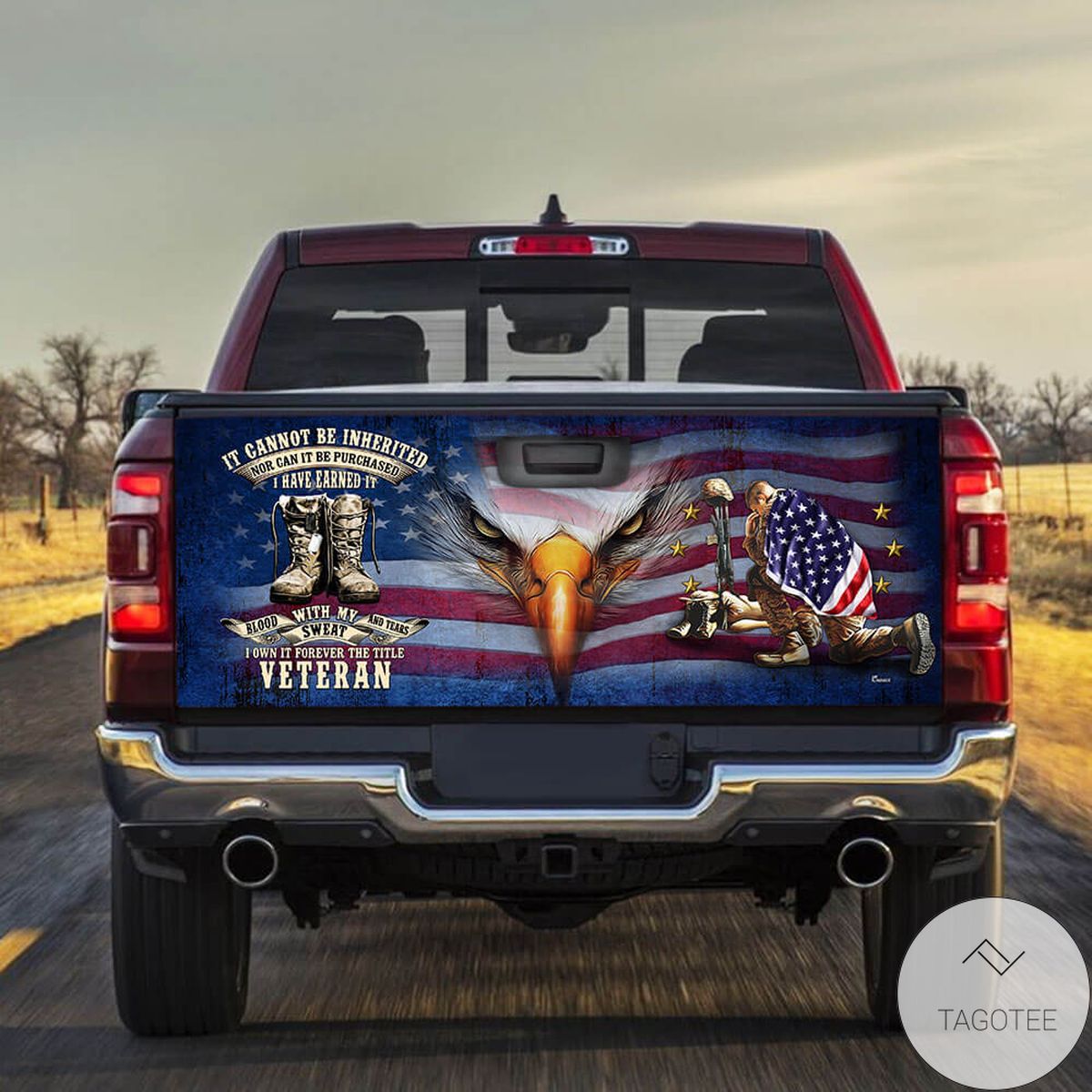 U.s. Veteran American Eagle Truck Tailgate Wrap