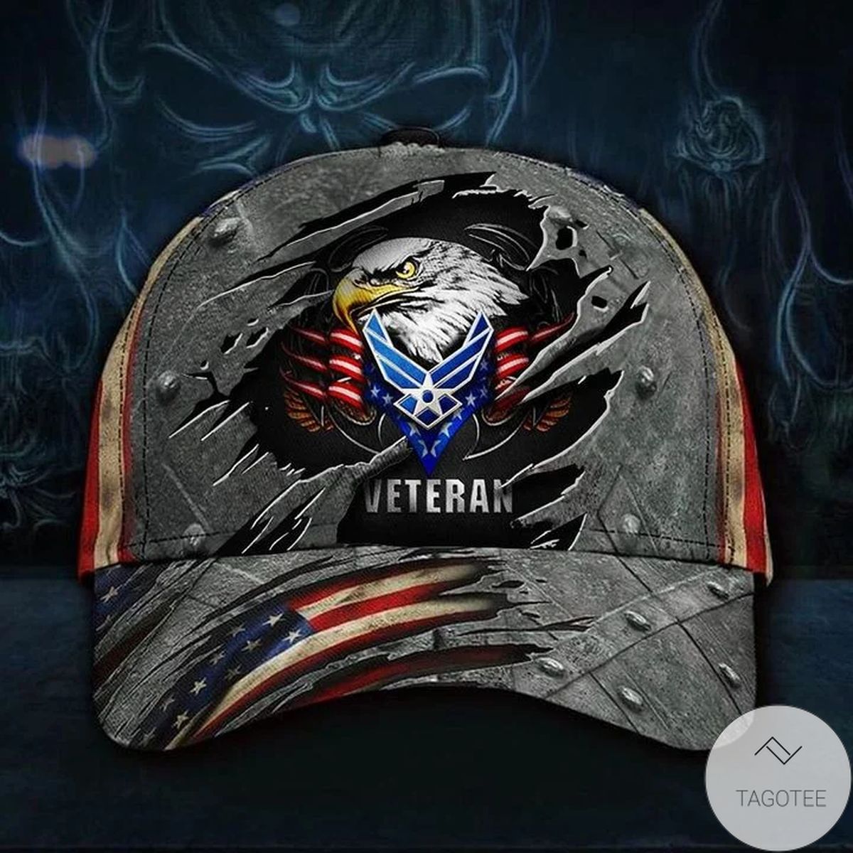Us Air Force Veteran Hat 3D Print Patriotic Eagle American Flag Cap Army Best Dad Gifts 2021