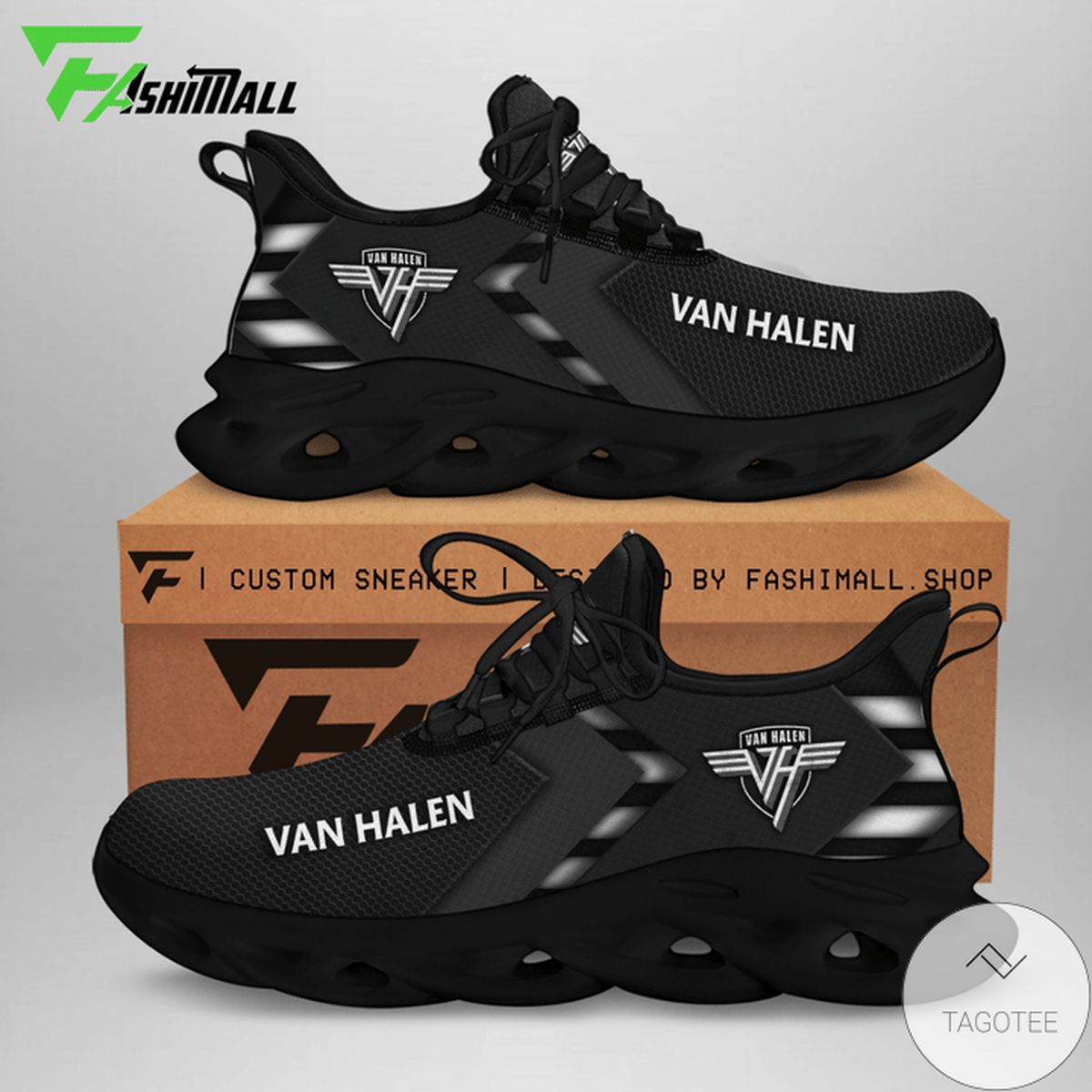 Van Halen All Black Sneaker Max Soul Shoes