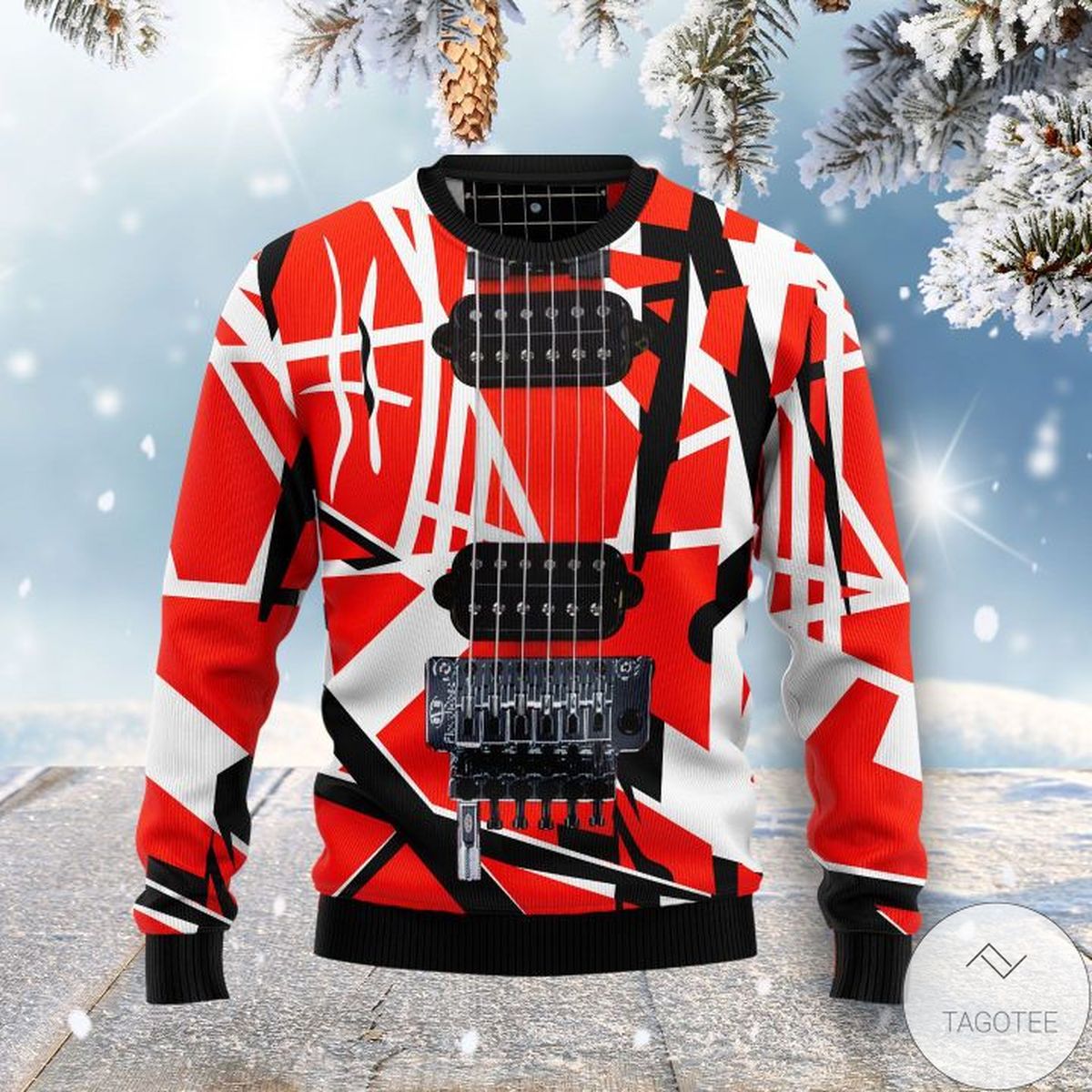 Van Halen Guitar Ugly Christmas Sweater