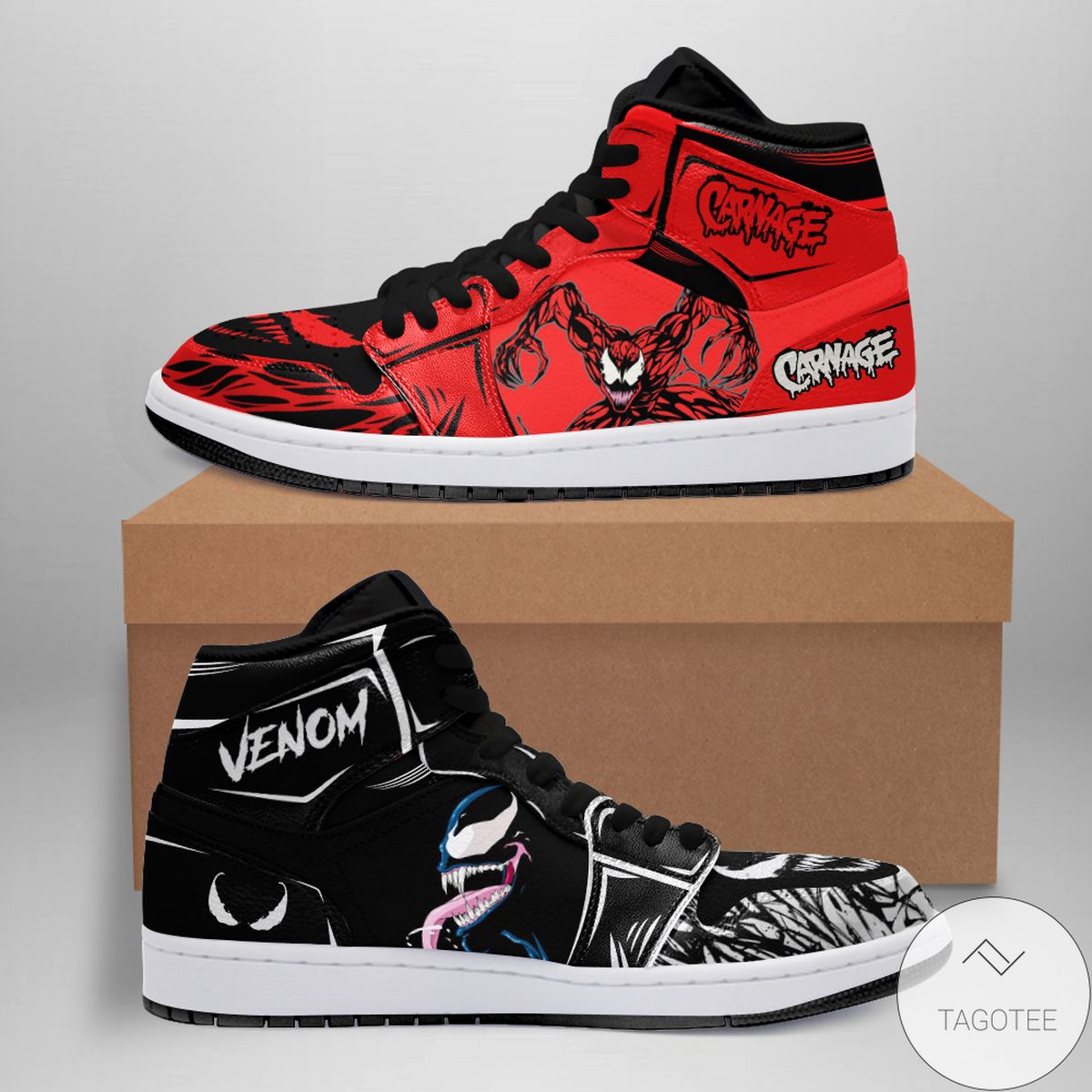 Venom Let There Be Carnage Air Jordan High Top Shoes