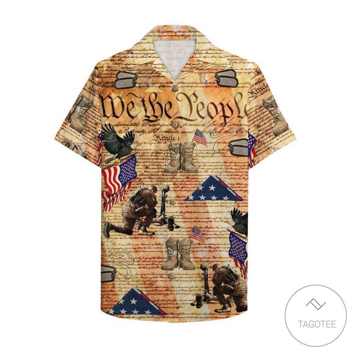 Veteran We The People Preamble to the United States Constitution Hawaiian Shirt