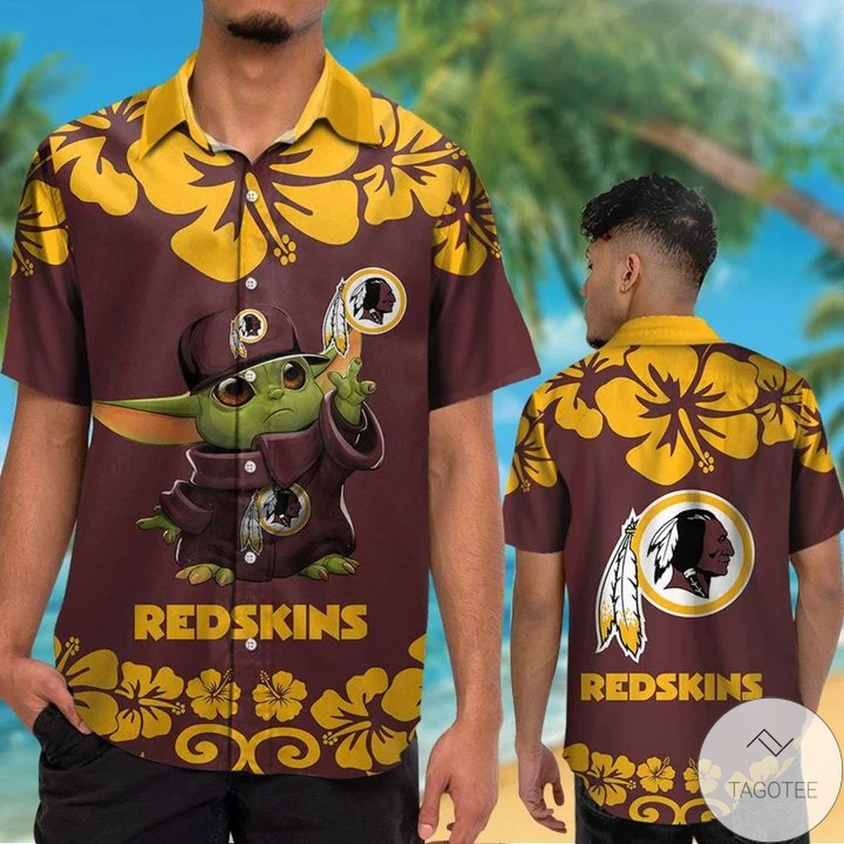 Washington Redskins Baby Yoda Hawaiian Shirt
