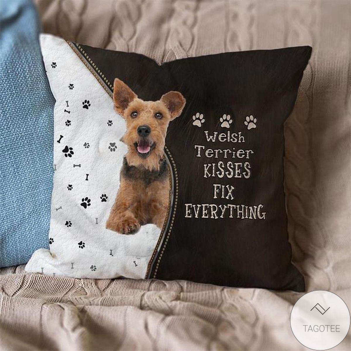 Welsh Terrier Kisses Fix Everything Pillowcase