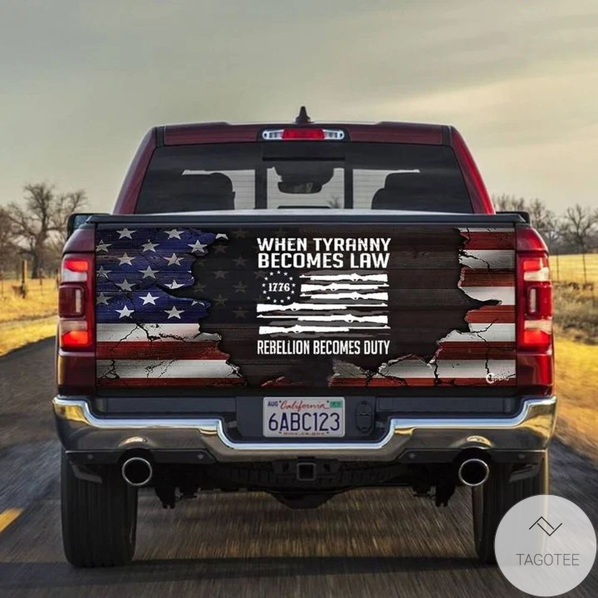 When Tyranny Becomes Law Rebellion Becomes Duty Us Soldier Truck Tailgate Wrap