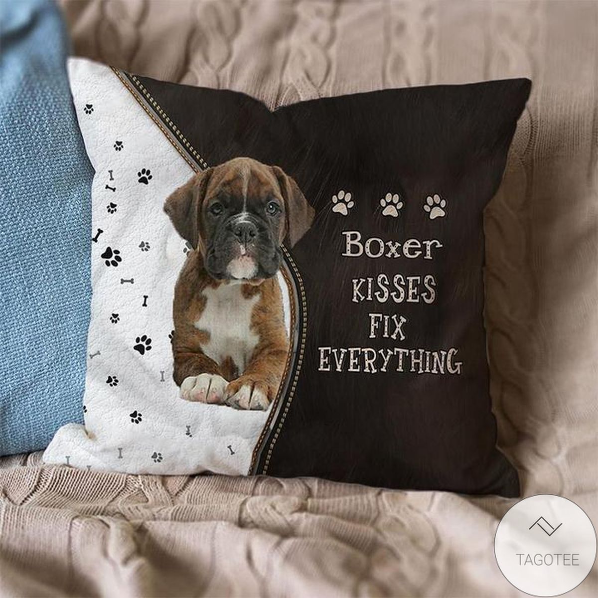 Boxer Kisses Fix Everything Pillowcase