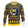 Michigan Wolverines Grateful Dead Ugly Christmas Sweater