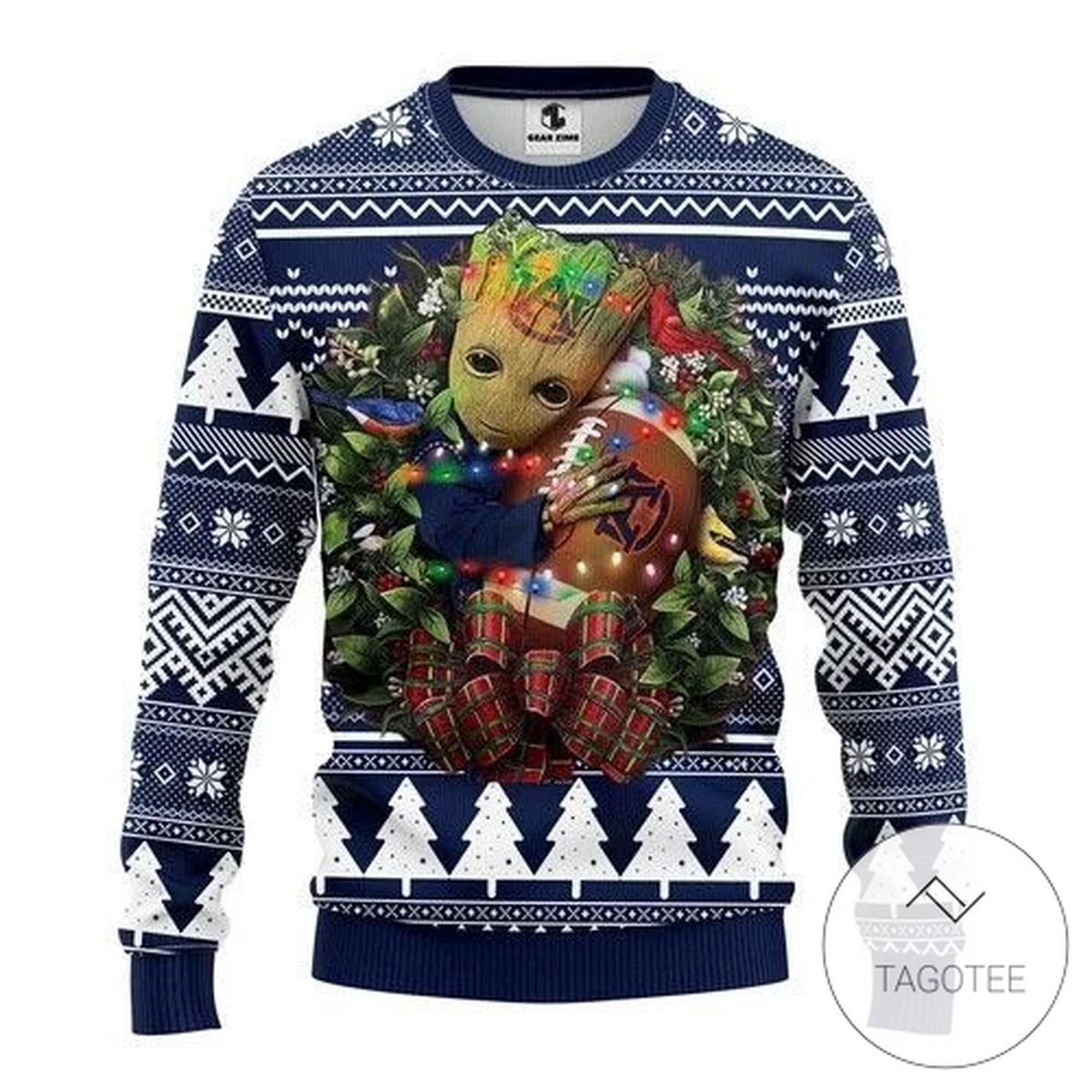 Ncaa Auburn Tigers Groot Hug Ugly Christmas Sweater