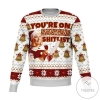 Santa Sht List Dank Ugly Christmas Sweater