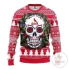 St. Louis Cardinals Skull Flower For Unisex Ugly Christmas Sweater